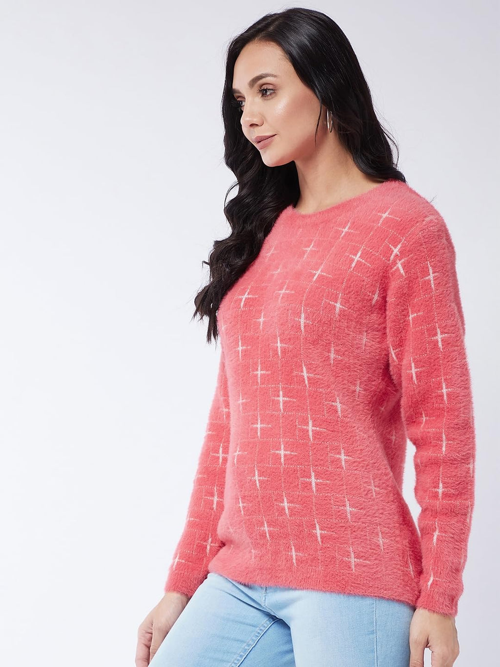 Modeve Women All Over Print Coral Sweater For Winters||Winterwear||