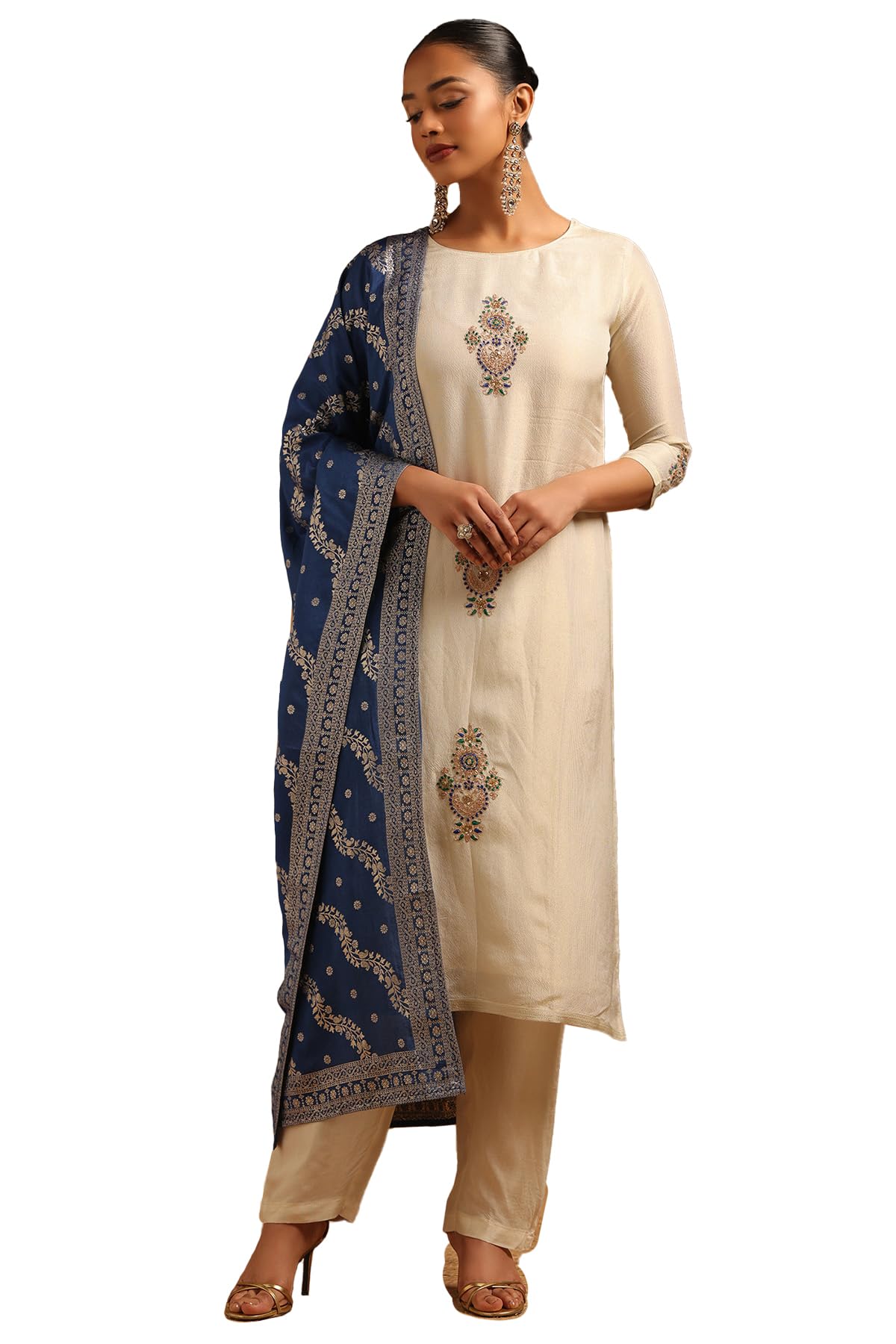 Soch Women Viscose Blend Sequins Salwar Suit Set
