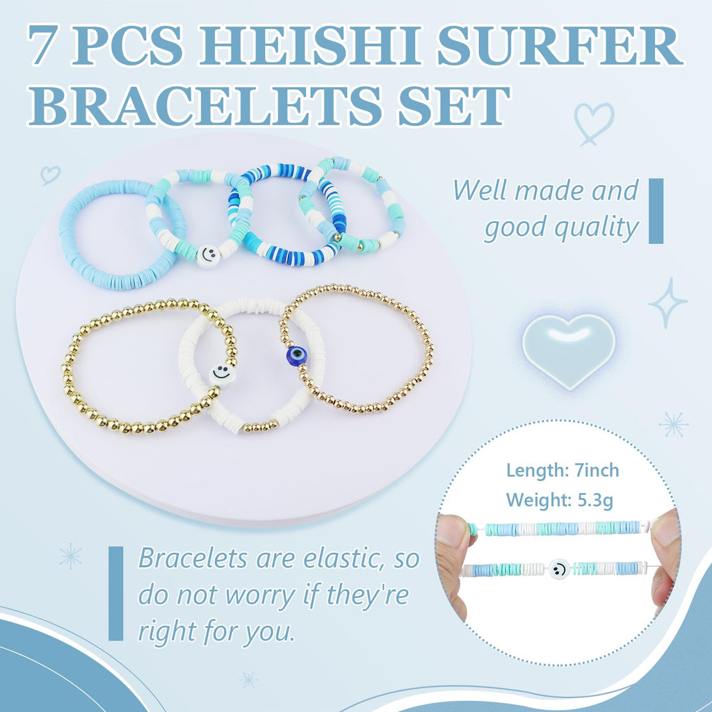 58 Pcs Checkered Makeup Bag Set Preppy Aesthetic Cosmetic Bag Travel Makeup Pouch Toiletry Bag 7 Heishi Surfer Bracelets with 50