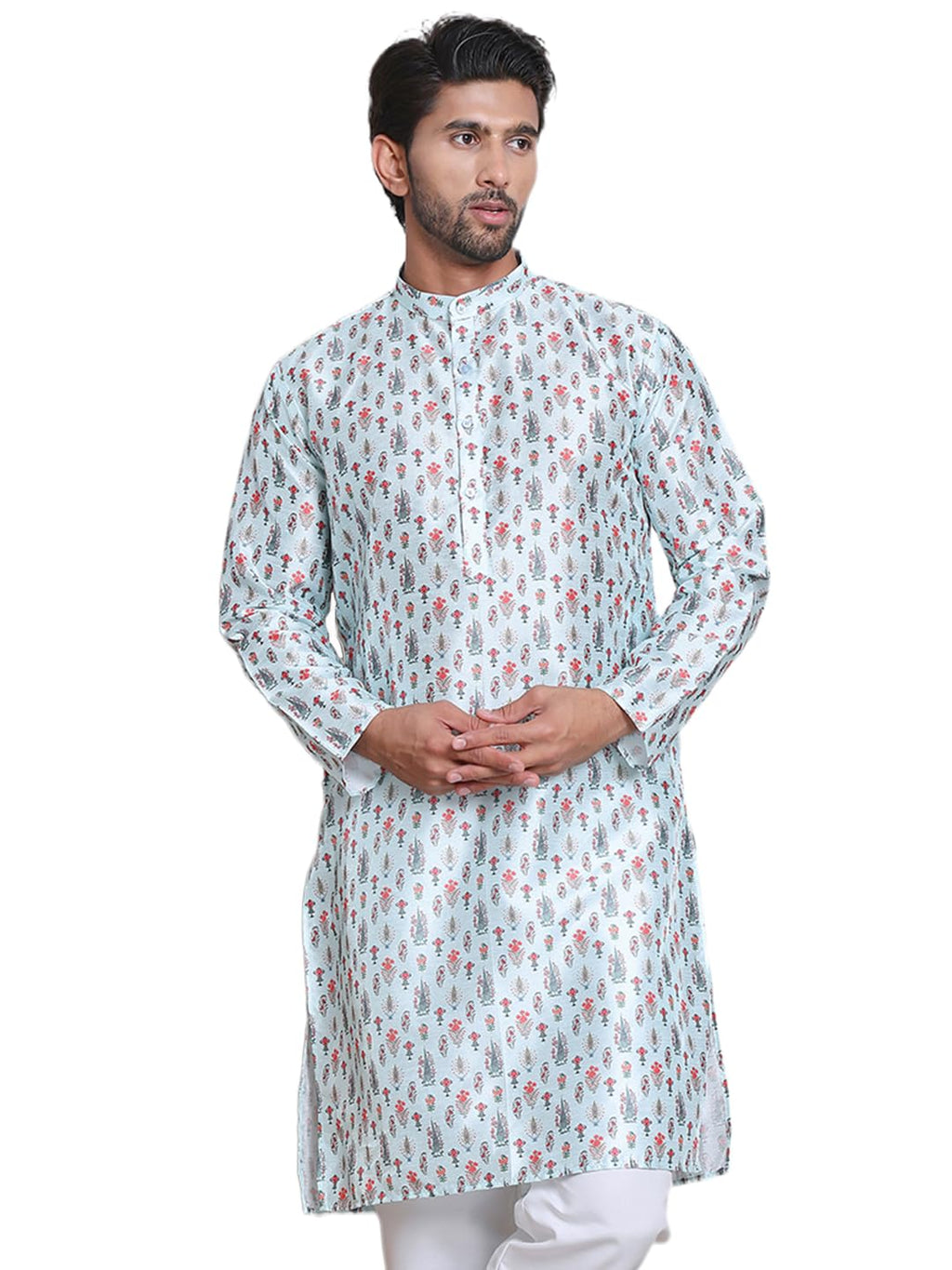 Jompers Mens Digital Printed Straight Kurta Set