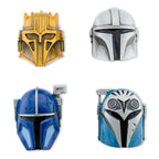 Star Wars: The Mandalorian 4-Piece 3D Metal Helmet Pin Set  Toynk Exclusive