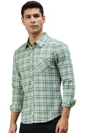Hubberholme MenS Cotton Check Regular Fit Casual Shirt - Pure Soft Cotton Checked Shirts For Men Stylish/Trendy Full Sleeve Shi