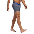 adidas Men's Performance Boxer Brief Underwear (3-Pack), Onix Grey/Black/Collegiate Royal Blue, Large