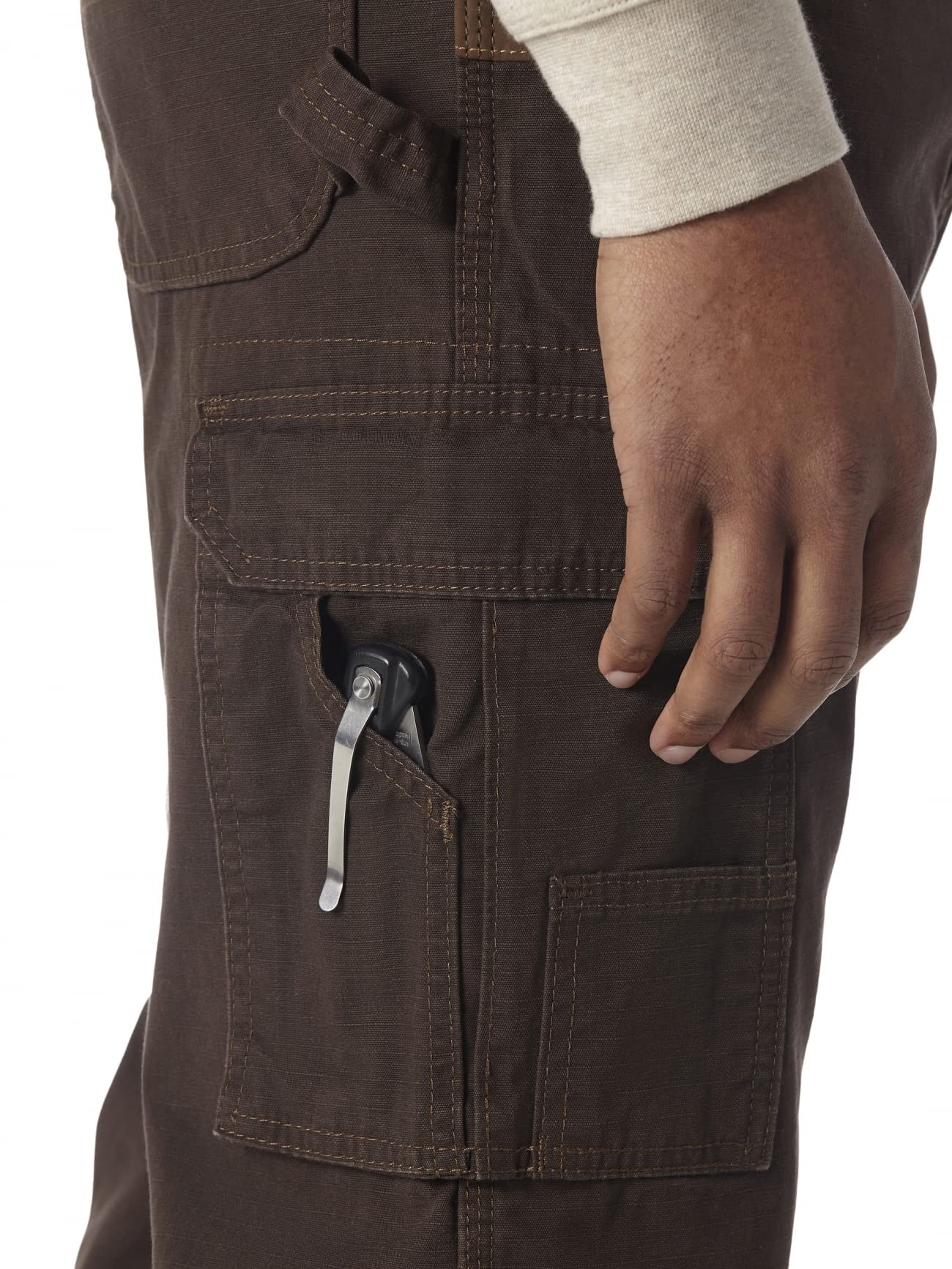 Wrangler Riggs Workwear mens Ranger work utility pants, Dark Brown, 46W x 30L US