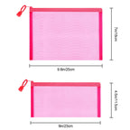 Sinzip 12 Pieces Zipper Nylon Mesh Pouch, Mesh Cosmetic Bags Makeup Bags Pencil Case, Multipurpose Travel Bags for WB06 Wb06