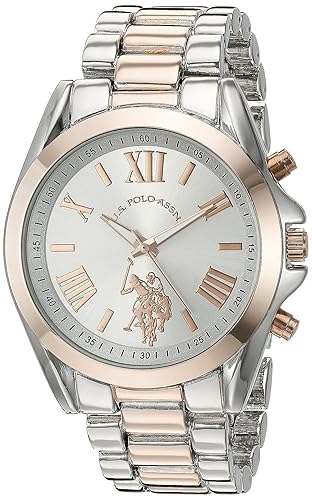 U.S. Polo Assn. Womens Quartz Metal and Alloy Casual Watch, Color:Two Tone (Model: USC40118)