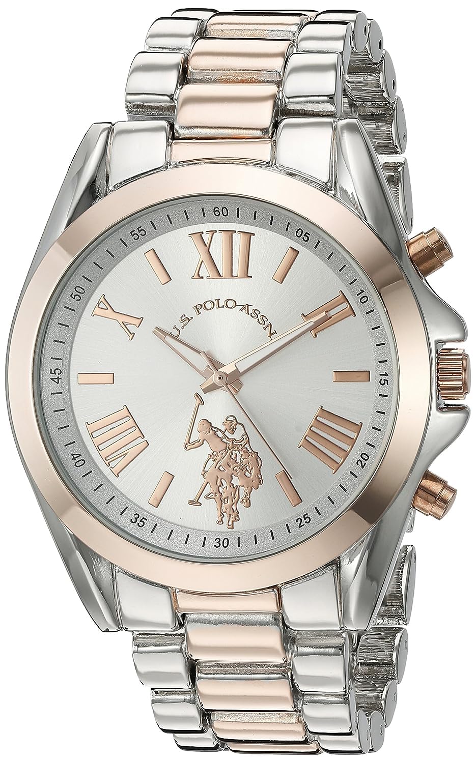 U.S. Polo Assn. Womens Quartz Metal and Alloy Casual Watch, Color:Two Tone (Model: USC40118)