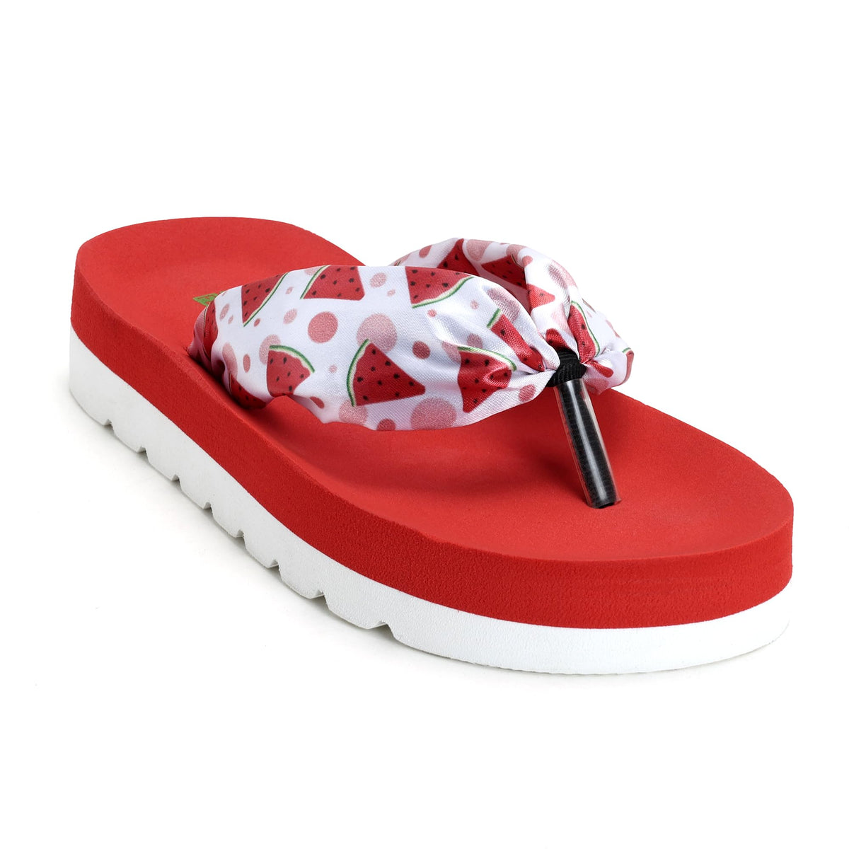 DOCTOR FEEL SOFT Womens Cushioned Platform Slippers | Soft Fabric Padded Strap Flip Flops | Lightweight Shock Absorbing Sole for 7