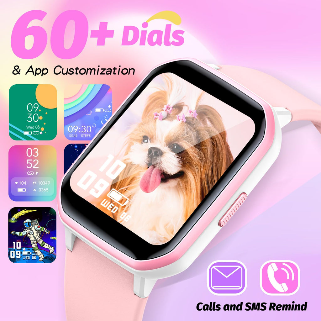 YOUSOKU Kids Smart Watch Girls Boys, Fitness Tracker for Kids,1.5 inch and DIY Dials,19 Sport Modes, Sleep Monitor, Pedometers,