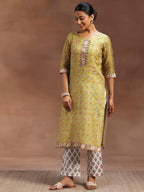 Libas WomenS Cotton Kurta Set (36665O_Yellow