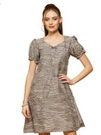 Oomph! WomenS Crepe Sheath Mini Dress (Md875_Carob Brown