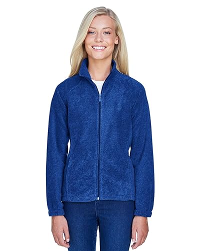 Ladies 8 oz Full-Zip Fleece - BLAcK - XS(D0102H76WPX)