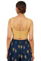 Soch Gold Art Silk Blouse With Embroidery And Sequins