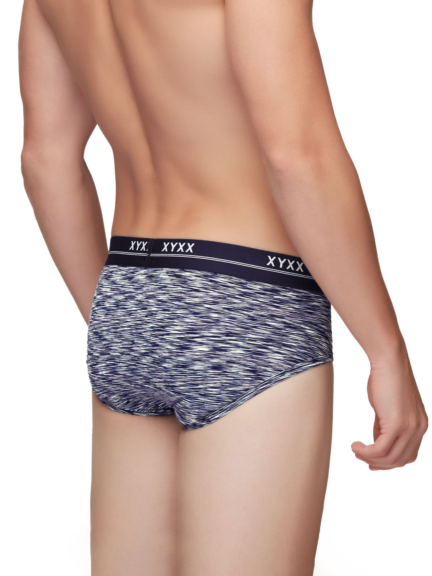 XYXX Mens Underwear Artisto IntelliSoft Antimicrobial Micro Modal Brief Pack of 3 (Yellow & Blue ; Yellow & Blue ; Blue & White