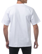 Pro Club Men's Heavyweight Cotton Short Sleeve Crew Neck T-Shirt, White, 2X-Large