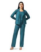 Greciilooks Lycra Casual Floral Printed Rayon Western Co-Ord Set For Women(Available In 2Xl And 3Xl) (Gl-W1856&W1857&Tr863_Turqu