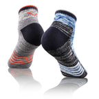 Men's Hiking Walking Socks, FEIDEER 5 pack Outdoor Recreation Wicking Cushioned Quarter Low Cut Ankle Socks for Men (5MSS20205-L