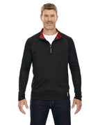 Mens Radar Quarter-Zip Performance Long-Sleeve Top - BLK TRU ROYAL - L(D0102H7K8P2)