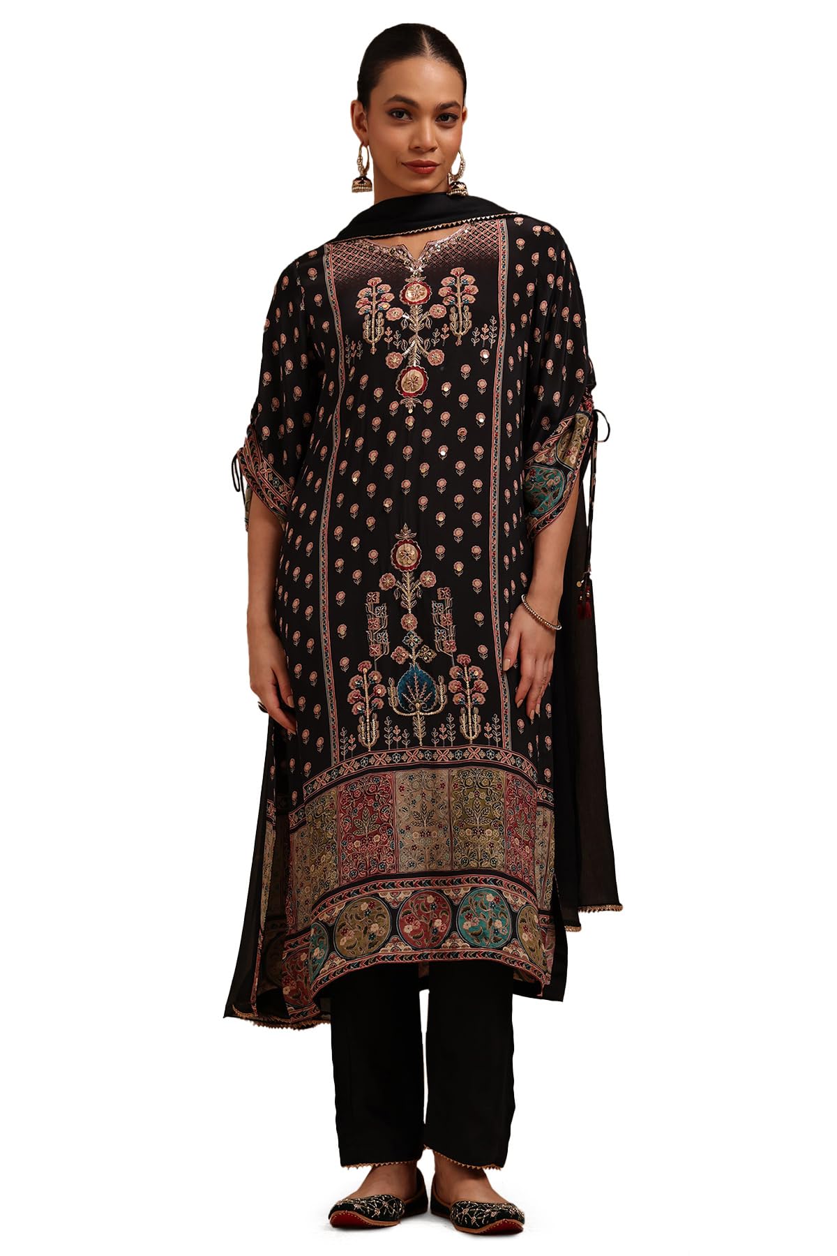 Soch Women Floral Print Suit Set with Sequins