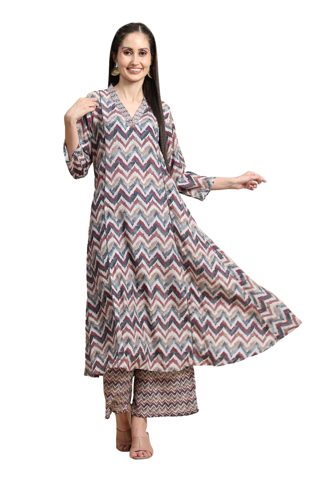 Toochki Kurti Plazzo Set For Women | Kurtis For Women Rayon | Two Piece Kurtis Set | Kurti Sets For Girl | Multicolor Kurti Set 