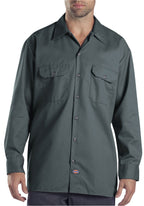 Dickies Mens Long Sleeve Work Shirt, Lincoln green, X-Large