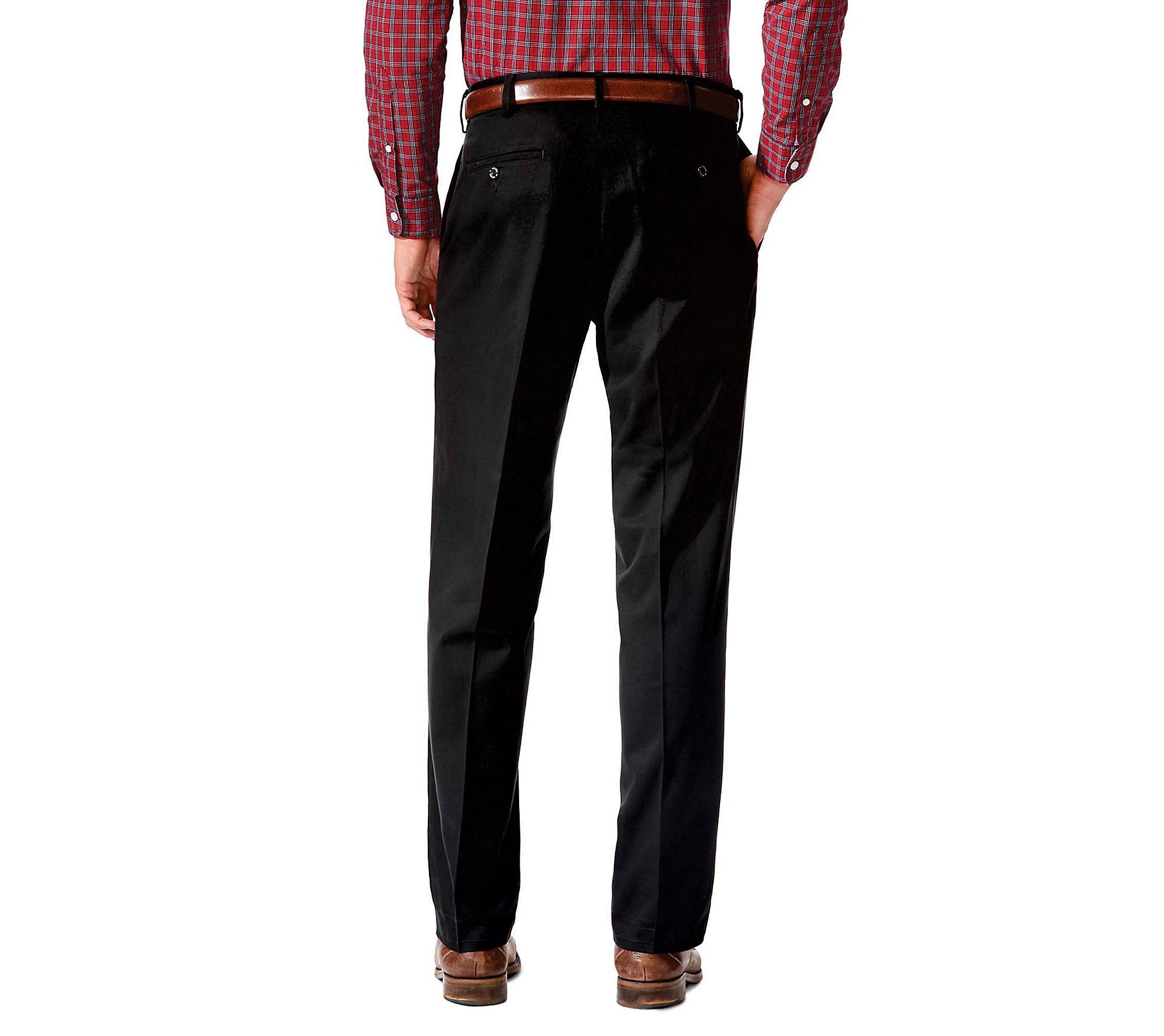 Dockers Men's Relaxed Fit Comfort Khaki Pants, Black Metal, 40W x 30L