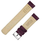 BARTON WATCH BANDS Alligator Grain - Quick Release Leather Watch Bands, Merlot & Stainless Steel, 18mm