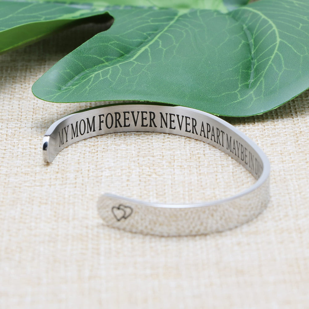 JoycuFF Mother Gifts from Daughter Son Inspirational Cuff Bangle Bracelets for Women Birthday Christmas Gifts for Her My mom for