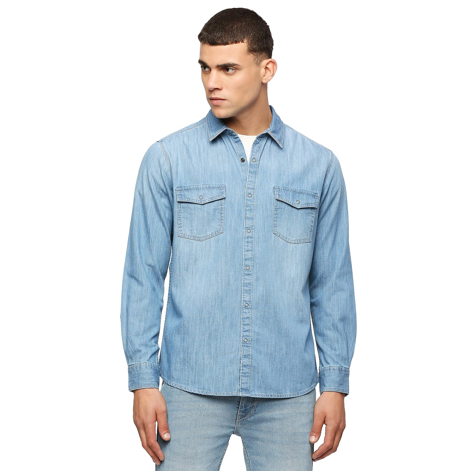 Pepe Jeans MenS Regular Fit Shirt (Pm309027G22_Mid Used Wash