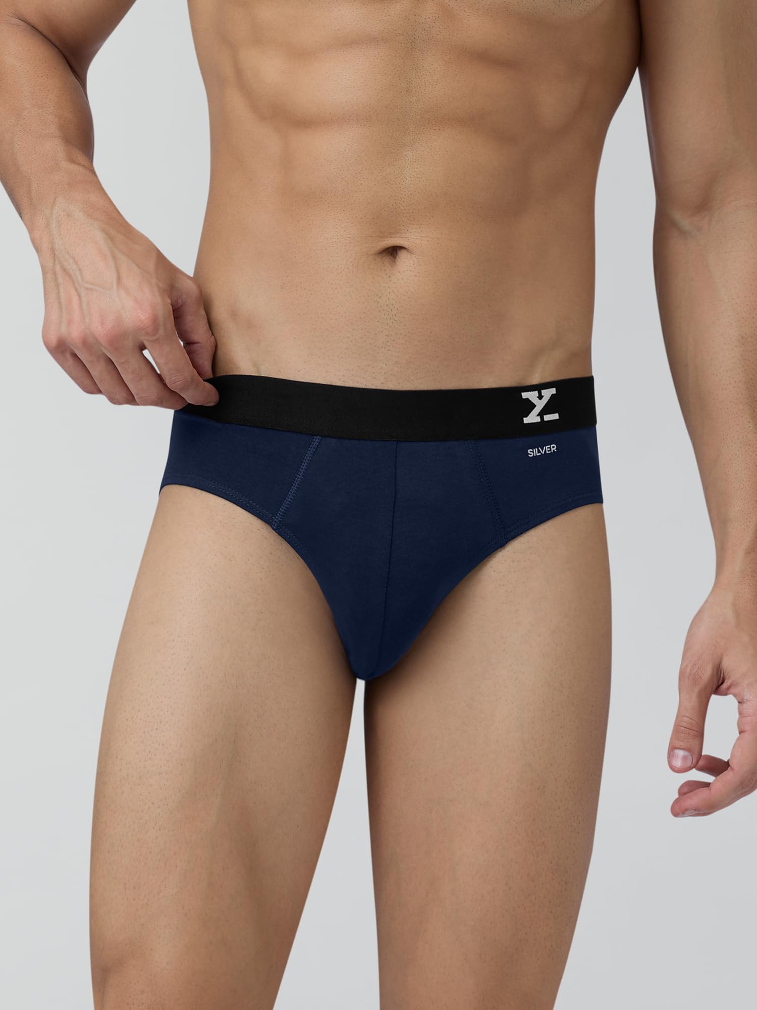 XYXX Mens Aero Silver Cotton Underwear for Men, Anti-Odour Silver Tech, Lasting Freshness, Moisture Absorbent Pack of 2 (XXL; Br