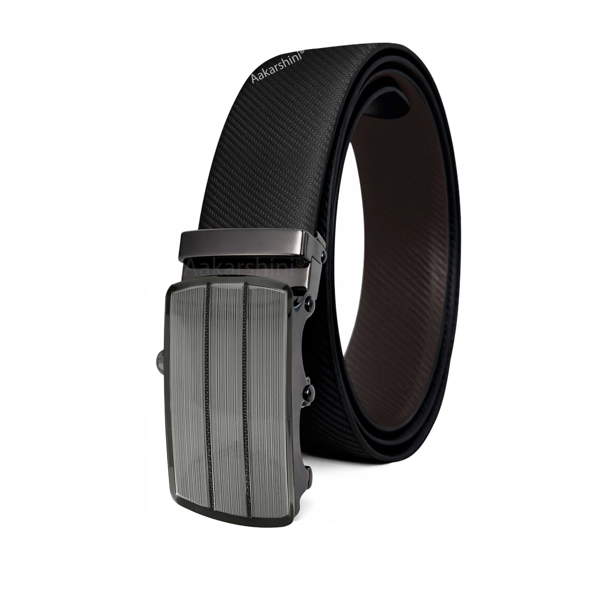Aakarshini Modern Autolock Genuine Leather Belt For Men Reversible  Designer Buckle, Formal Office Belt 32