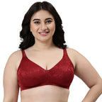 Enamor F135 Minimiser Full Support Bra - Non-Padded Wirefree High Coverage - Bossa Nova
