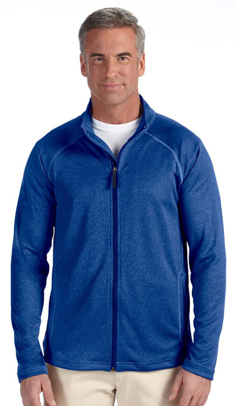 Mens Stretch Tech-Shell compass Full-Zip - DK gREY HEATHER - S(D0102H76K9X)