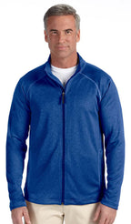 Mens Stretch Tech-Shell compass Full-Zip - DK gREY HEATHER - S(D0102H76K9X)