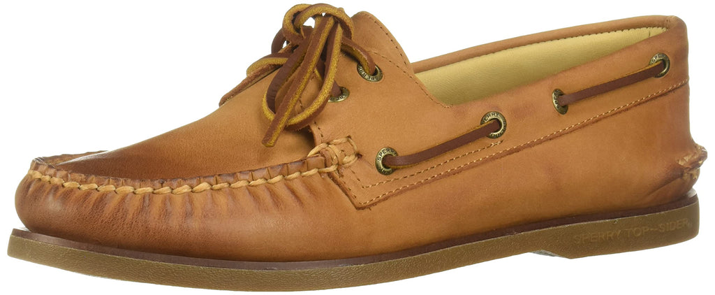 Sperry Men's Gold A/O 2-Eye Boat Shoe, Medium Beige, 9