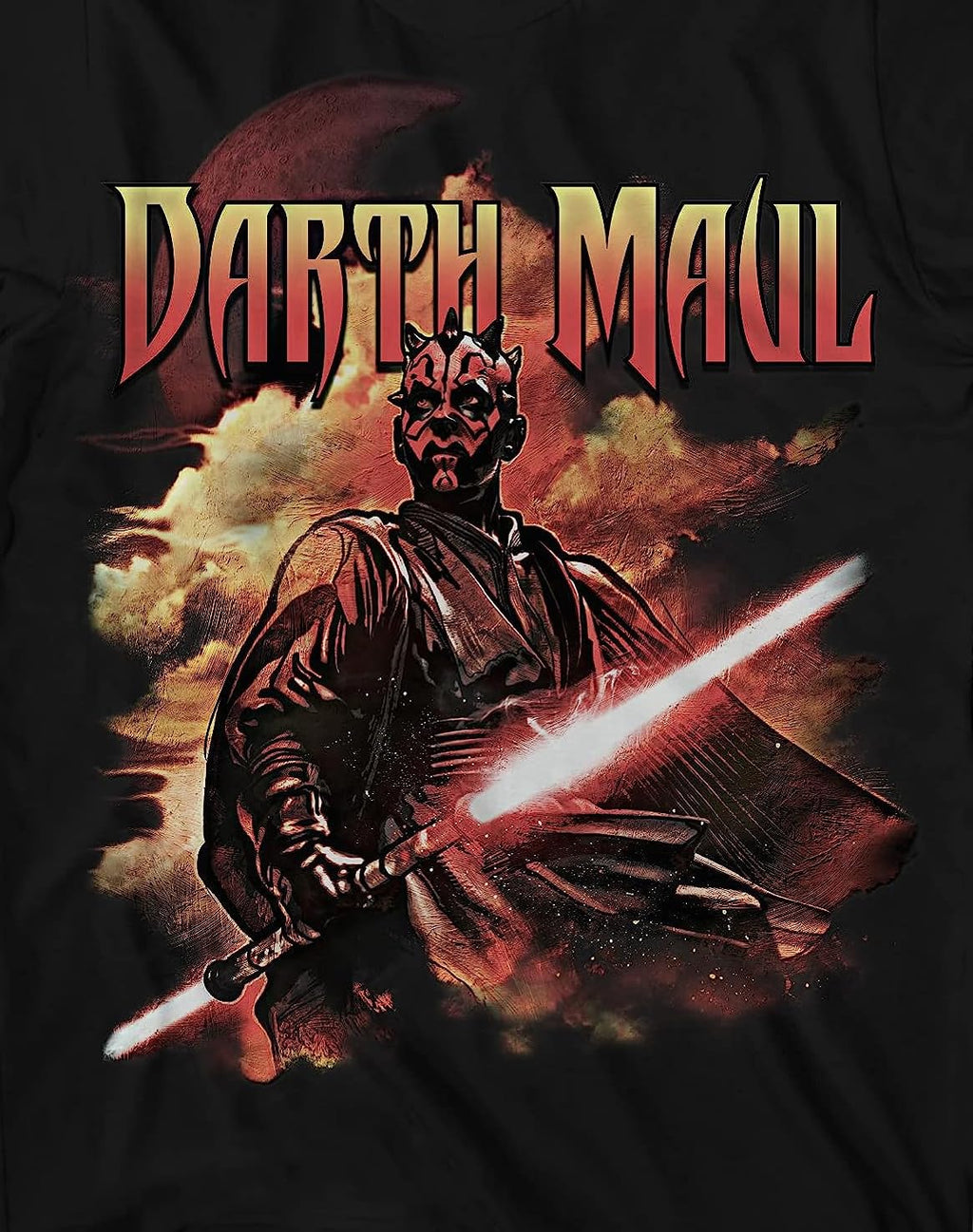 STAR WARS Darth Maul Dark Zabrak Sith Jedi T-Shirt(Black,SM)