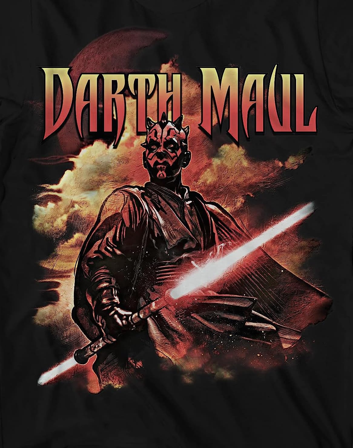 STAR WARS Darth Maul Dark Zabrak Sith Jedi T-Shirt(Black,SM)