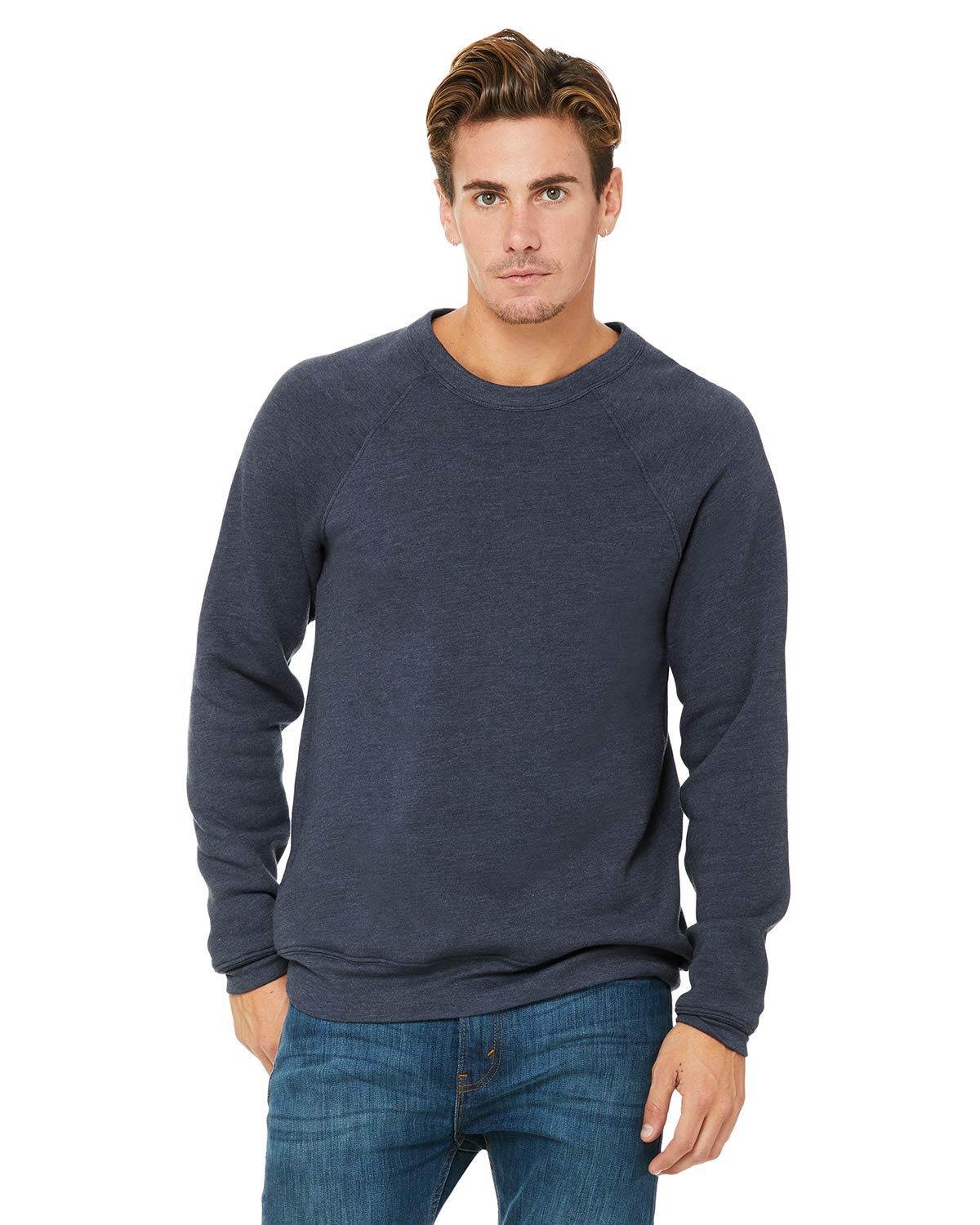 Unisex Sponge Fleece crewneck Sweatshirt - DK gRY MRBLE FLc - M(D0102H7W6HT)