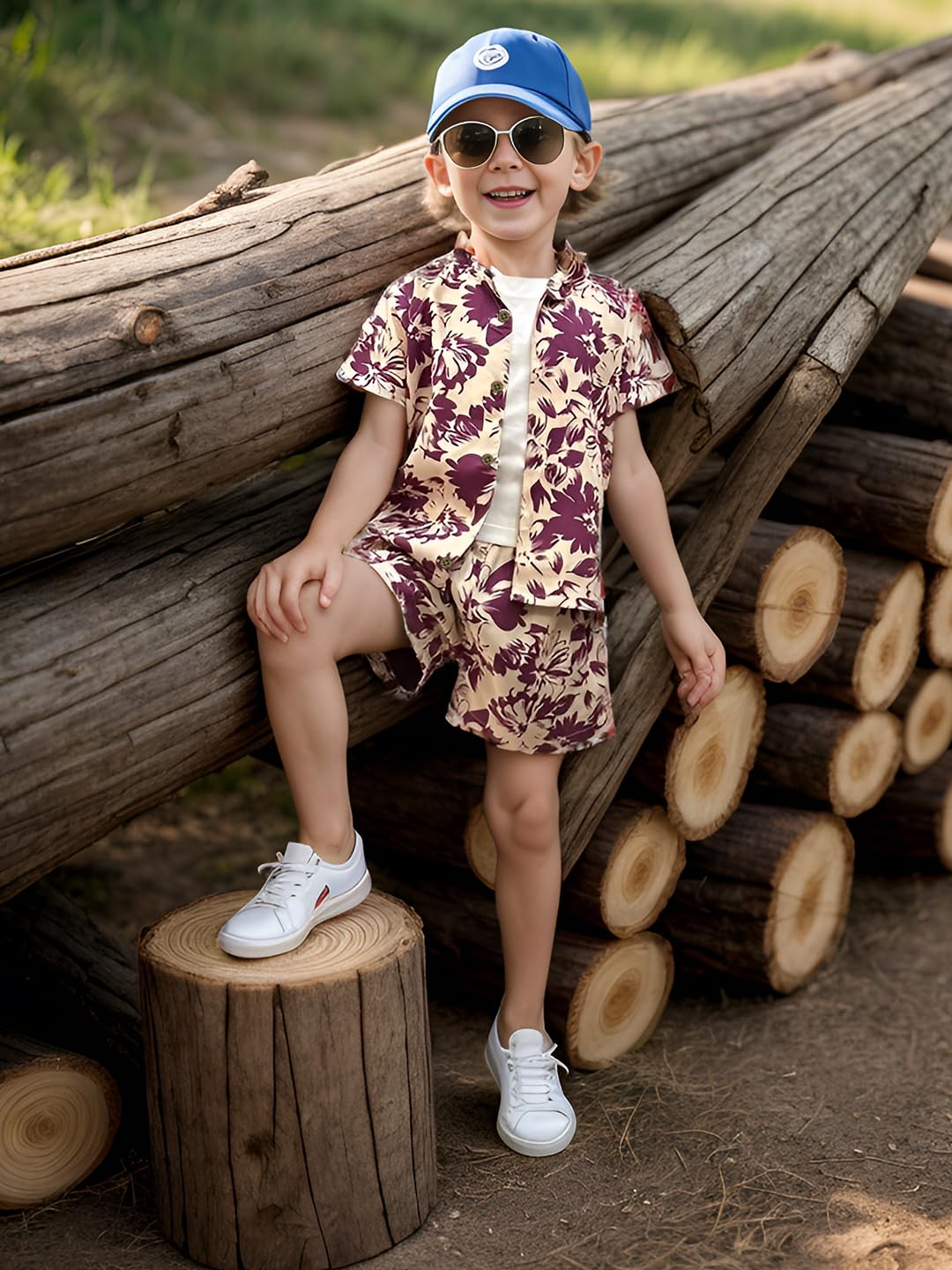 A.T.U.N. (ALL THINGS UBER NICE) Boys Printed Two Piece Set | Co-Ord Set for Boys