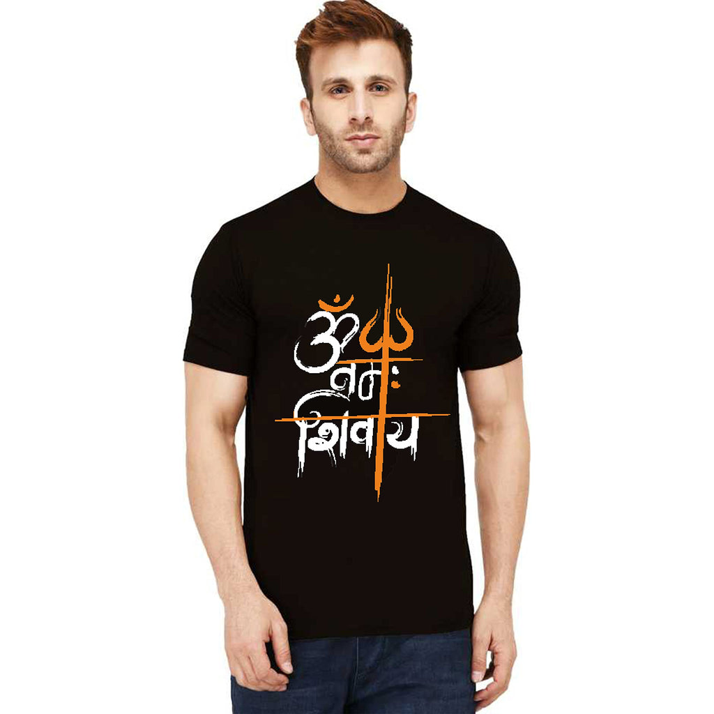 Uniplanet Store MenS Cotton T Shirt With Round Neck Half Sleeves Graphic Printed Pattern Regular Fit And Standard Length Darkbl