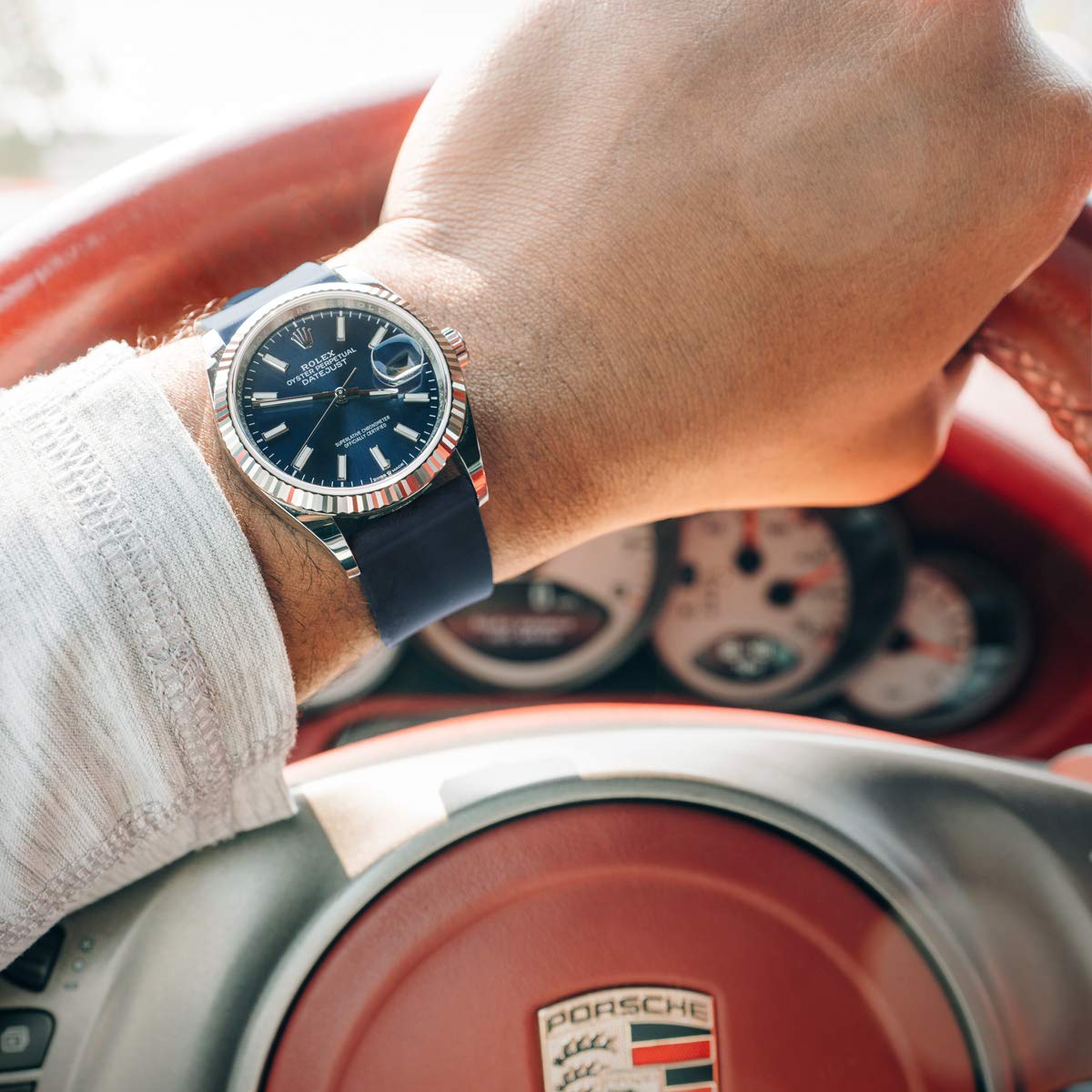 Archer Watch Straps - Soft Silicone Quick Release Watch Bands (Midnight Blue, 22mm)