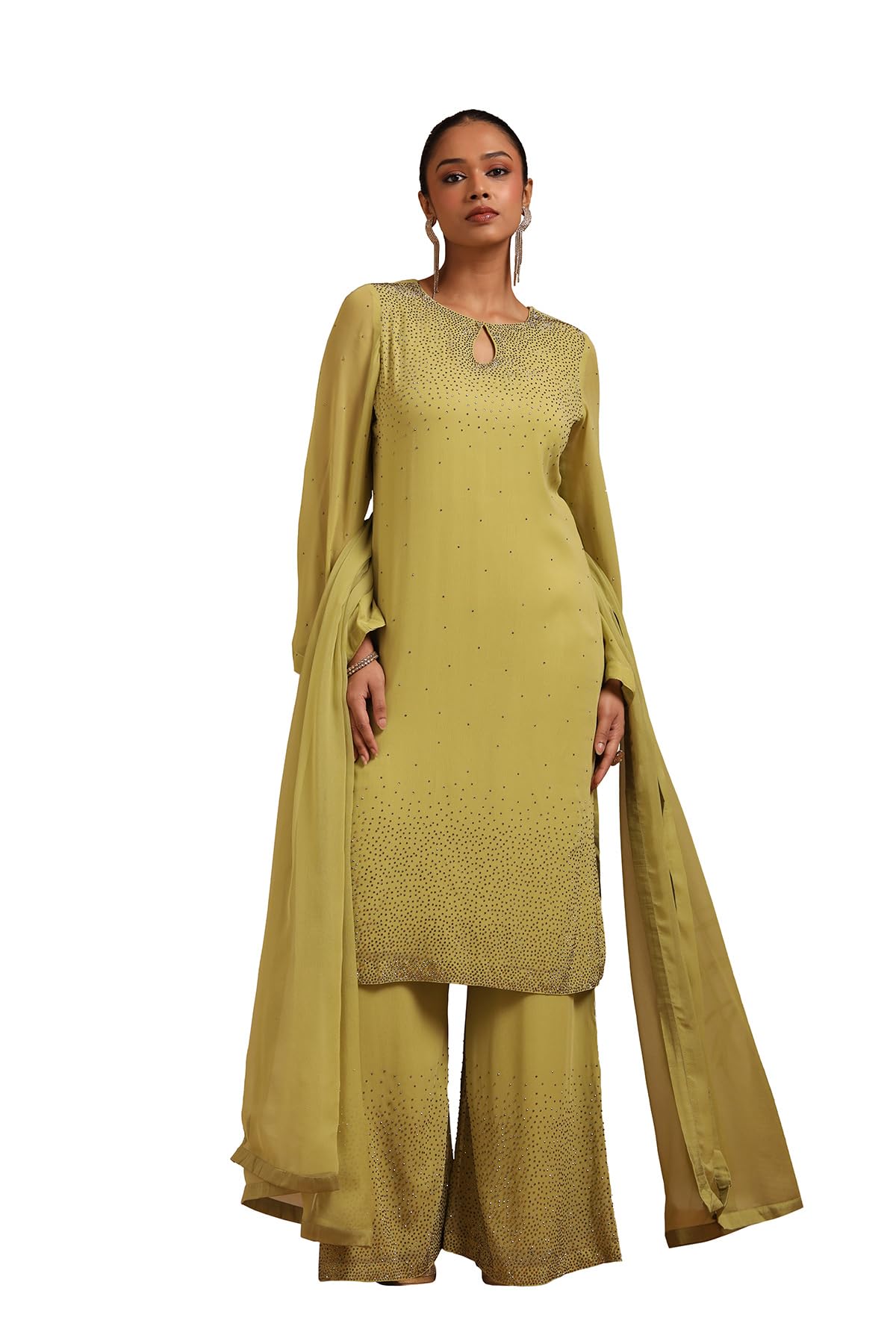 Soch Women Georgette Embroidered Suit Set with Work
