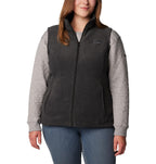 columbia Womens Benton Springs Vest, charcoal Heather, 1X Plus