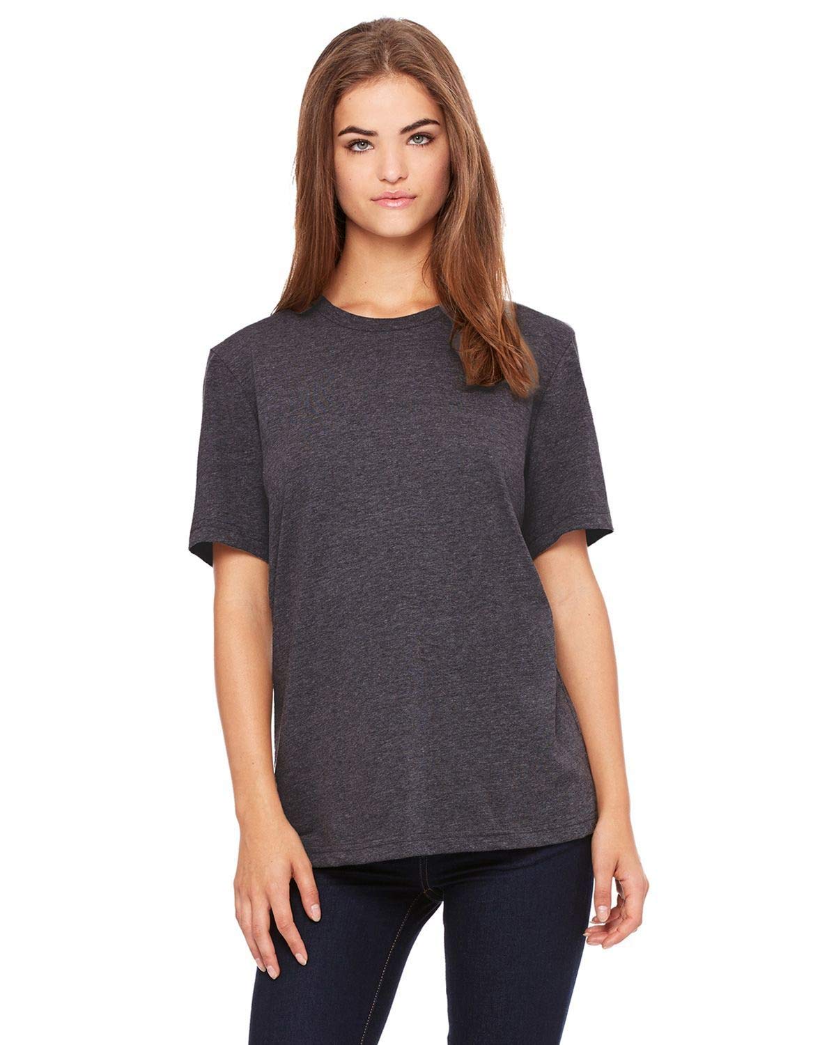 Bella + Canvas Ladies' Relaxed Jersey Short-Sleeve T-Shirt 3XL DRK GREY HEATHER