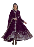Wedani Georgette Anarkali Kurta Set with Dupatta For women