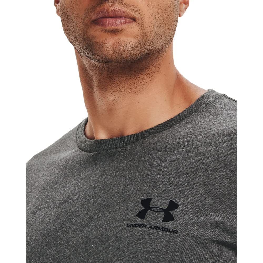 Under Armour Men's Sportstyle Left Chest Short-Sleeve T-Shirt , Charcoal Medium Heat (019)/Black, XX-Large