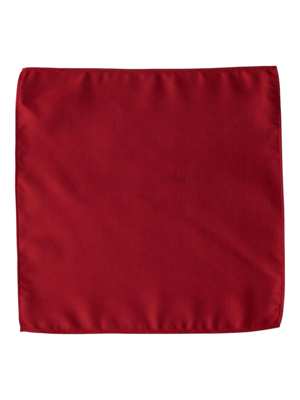 Manyavar Mens Satin Solid Pocket Square (Red)