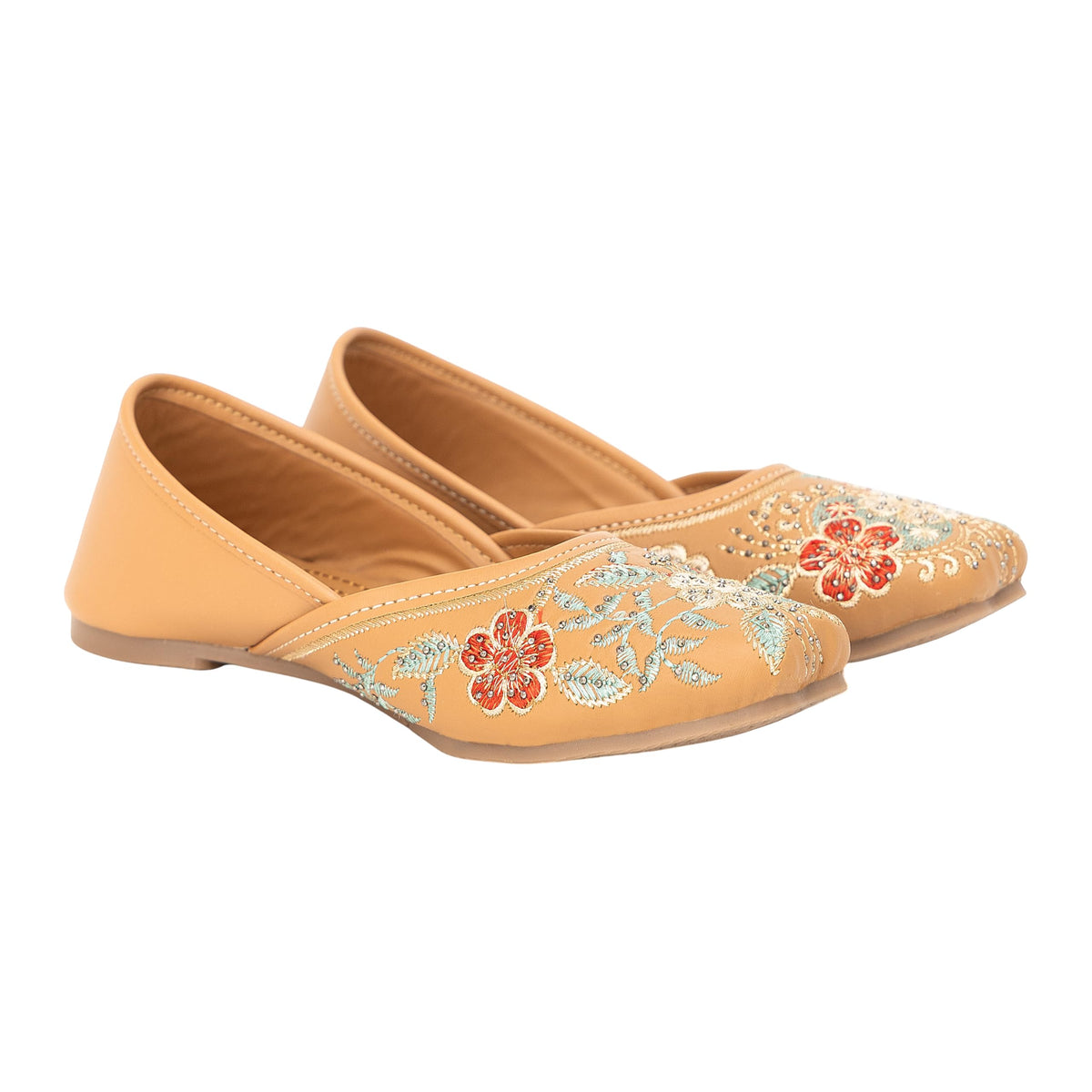 Freeplay Kids Ethnic Jutti | Traditional SlipOn Mojari for Girls | Pink Black Brown 11