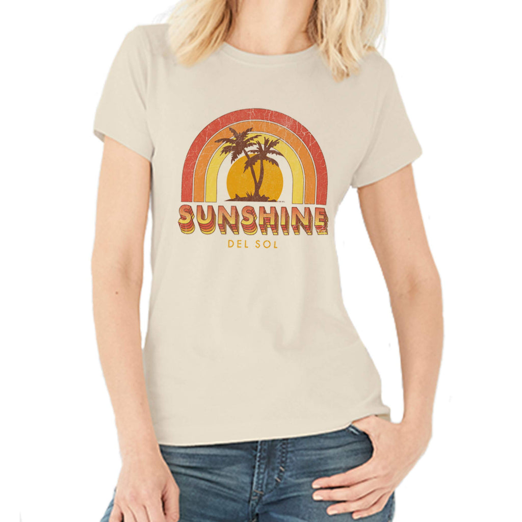Women Crew Tee - Sunshine - Beige by DelSol for Women - 1 Pc T-Shirt (2XL)