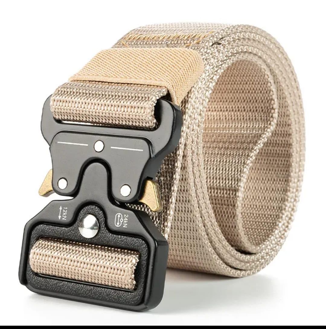 Hrf.Star Unisex Synthetic Belt Wide Nylon Military Style Tactical Canvas MenS And WomenS Waist Belt With Metal Buckle (Pack Of 47